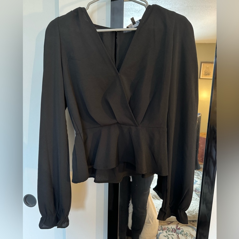 Black blouse top